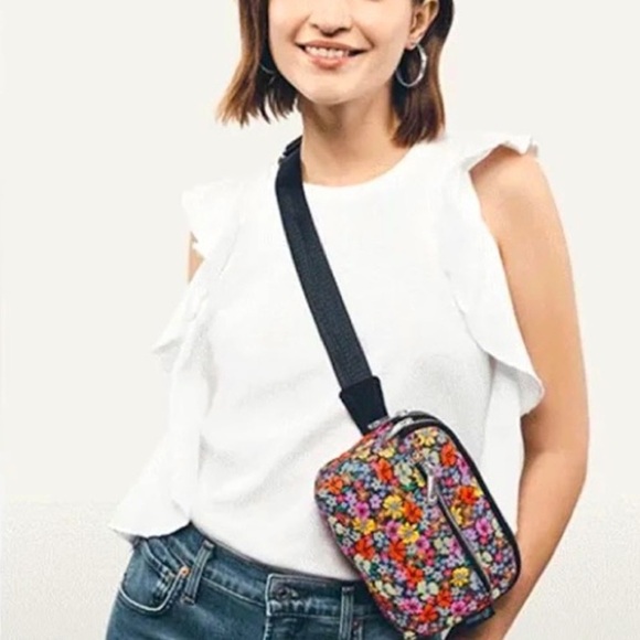 NWT Brighton Painted Poppies Floral Belt Bag Fanny Pack - Picture 1 of 8